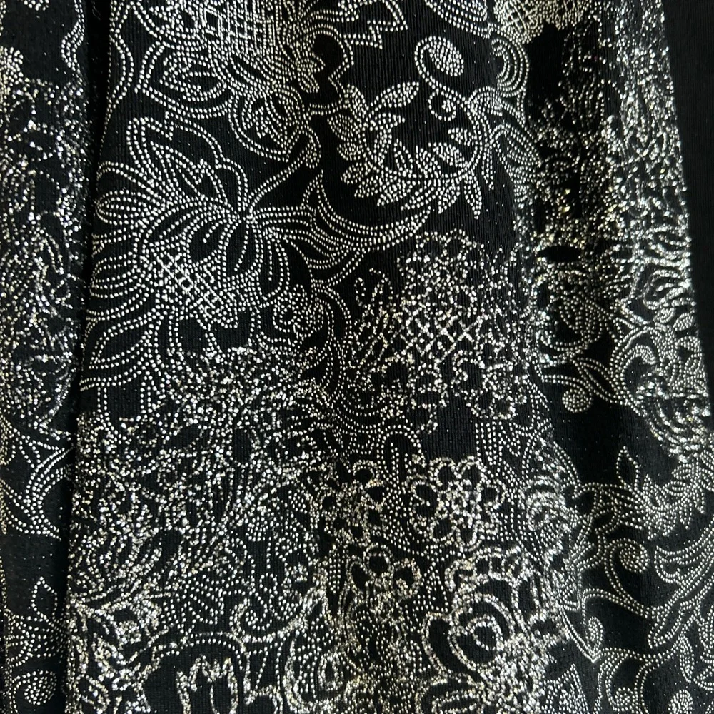 Vintage Alex Evenings Metallic Floral Glitter Jacket Size XL - Picture 4 of 8